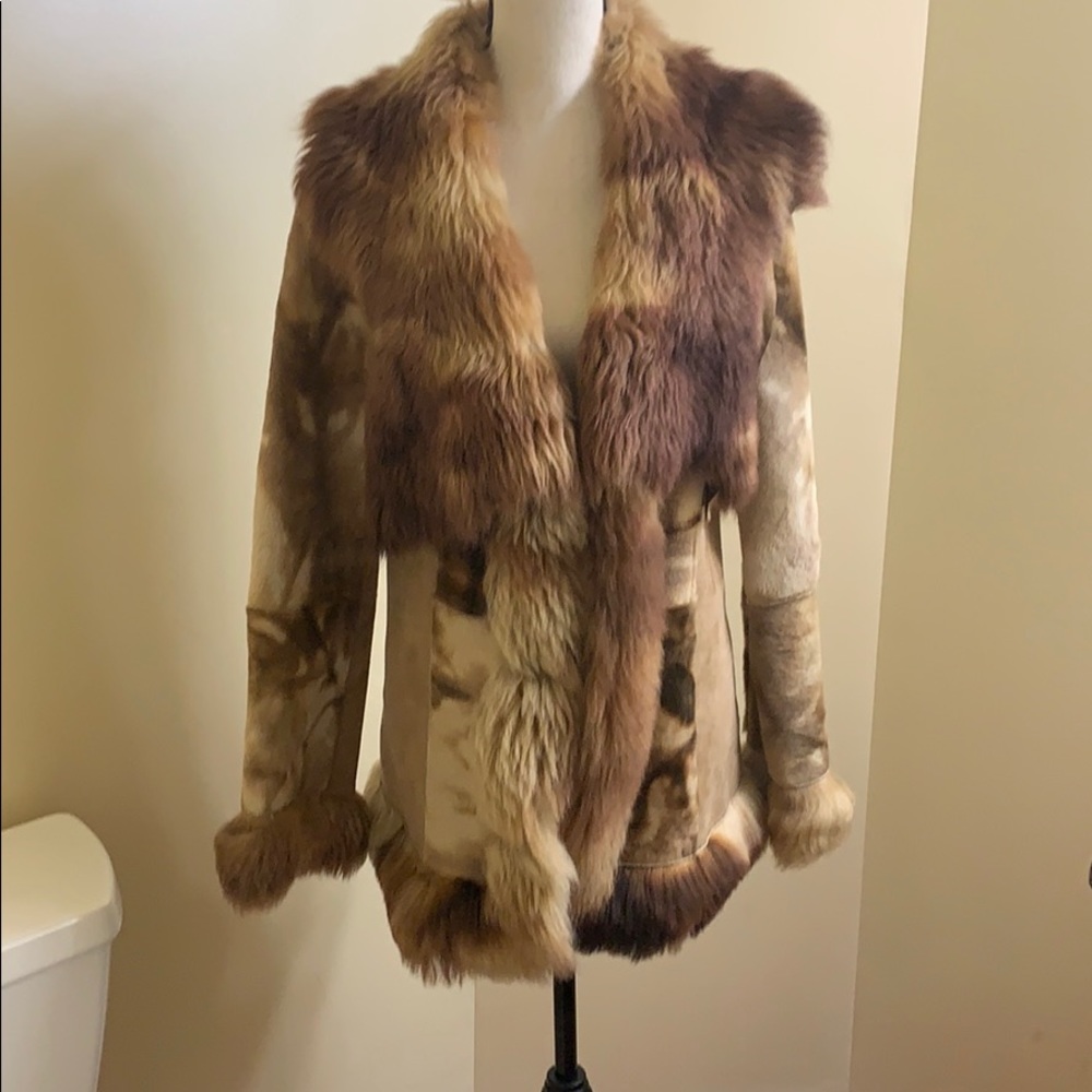 Vintage Pony Hair/Suede Jacket with Fur Accents